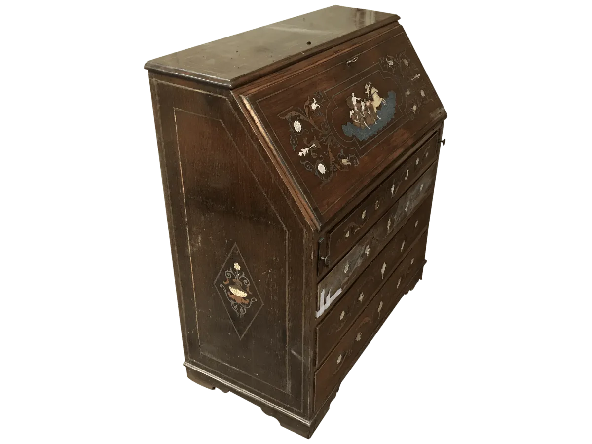 Avant restauration. Bureau Anglais du XIX ème siècle Avant restauration. Restauration à Paris - Vincennes d'un Bureau Anglais du XIX ème siècle