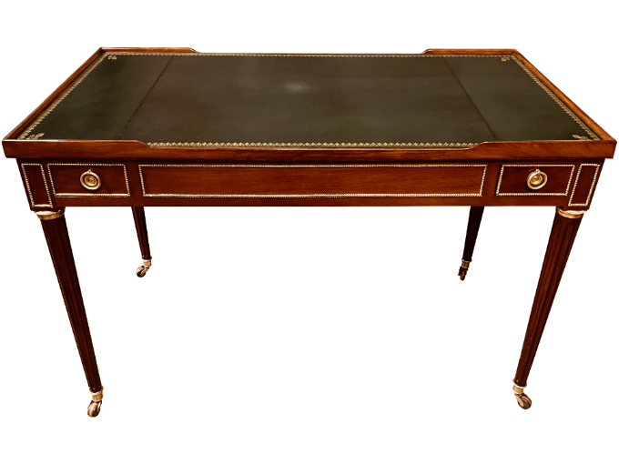 Après restauration. Table à jeux d'époque Louis XVI estampillée de Claude-Mathieu Magnien